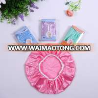 Promotional cheap water-resistant satin shower cap